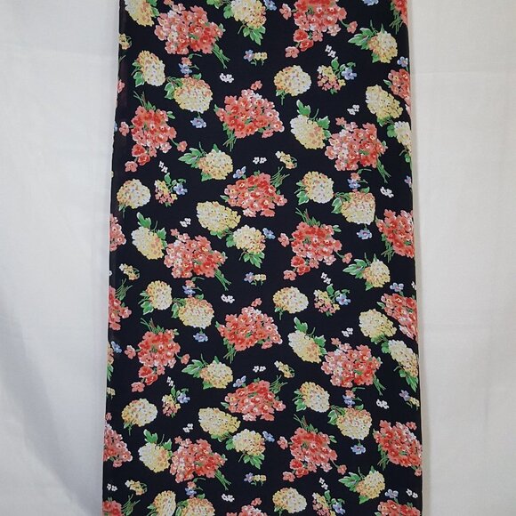 Vintage Laura Ashley floral maxi dress black sz 6 - Picture 5 of 8